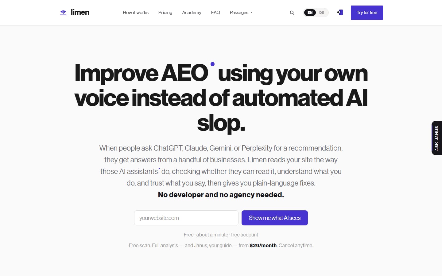 The homepage of your site, as published